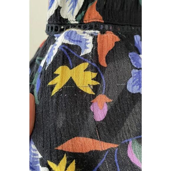 Anthropologie Medium JOVIE Floral Button Up Shirt Dolman Sleeve Colorful READ - Picture 8 of 10